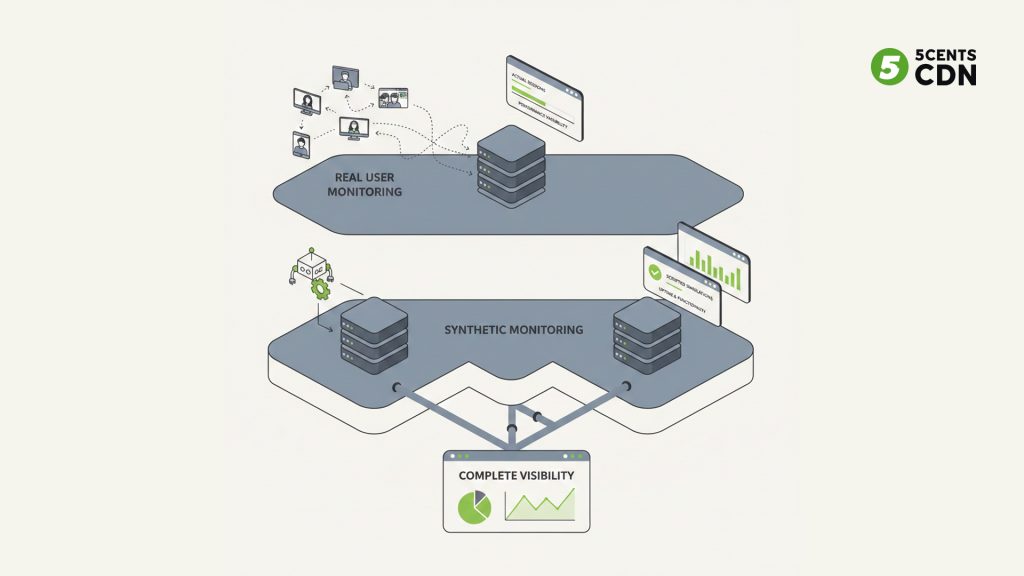 Real User Monitoring vs Synthetic Monitoring